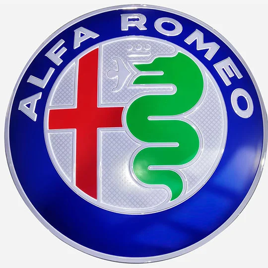 alfa romeo dealership sign