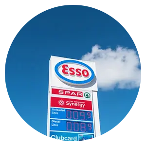 Esso Gas Station Logo Sign