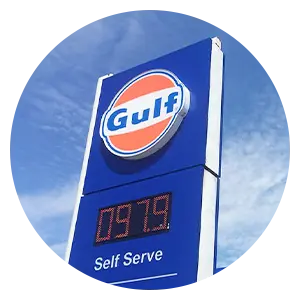 Gulf Gas Station Signage