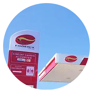 PHOENIX Gas Station Sign