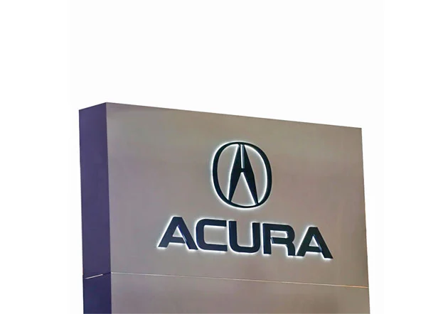 acura car sign