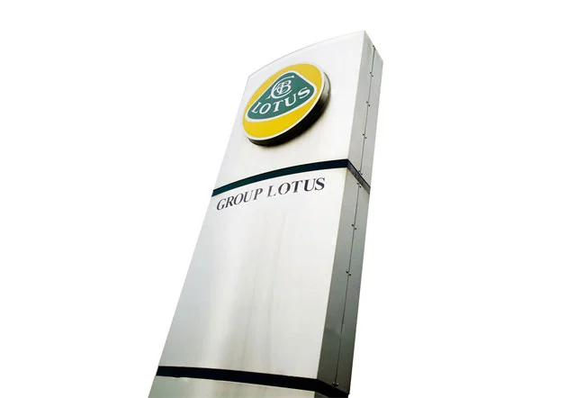 custom lotus dealer sign