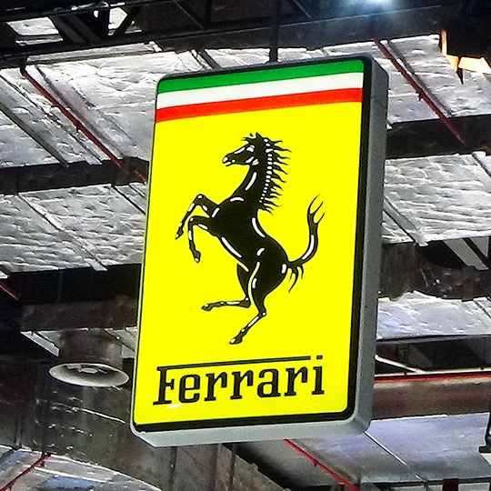 ferrari dealership sign