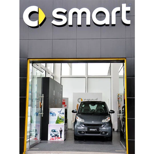 mercedes smart dealer sign