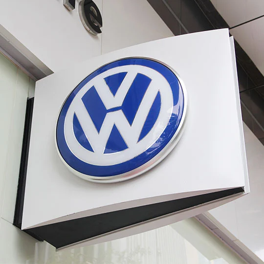 vw dealer sign