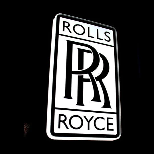 rolls royce car sign
