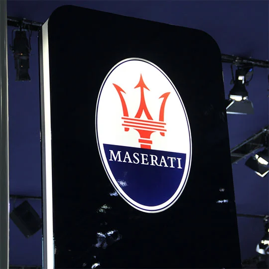 maserati dealership sign